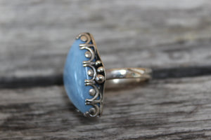 Sterling & Natural Blue Opal Ring