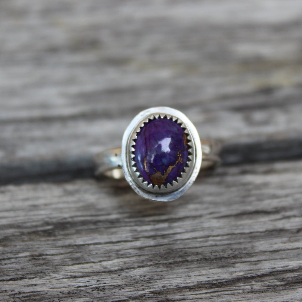 Purple Copper Turquoise Ring