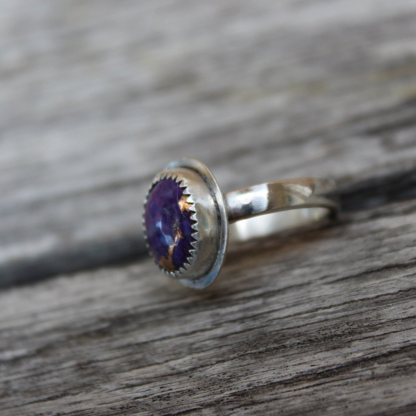 Purple Copper Turquoise Ring