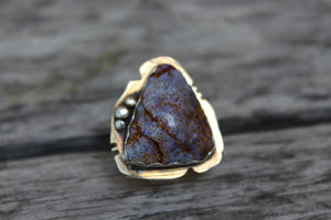 Louisiana Opal Ring Two Toned