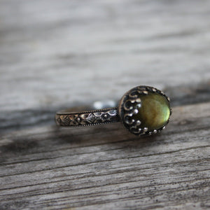 Labradorite Oval Sterling Ring