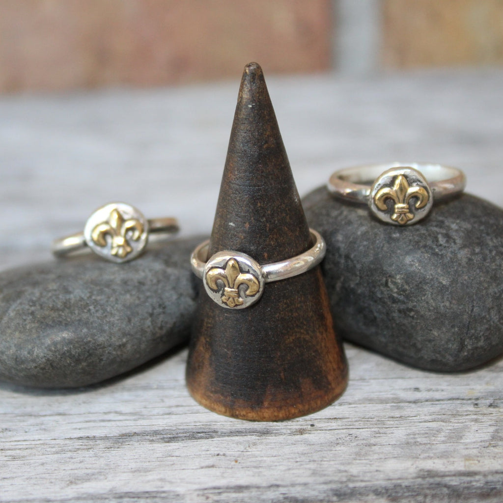 Fleur De Lis Rings - Mixed Metal