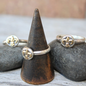 Fleur De Lis Rings - Mixed Metal