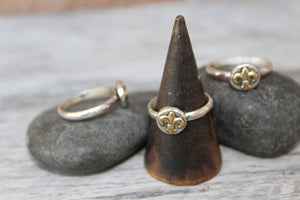 Fleur De Lis Rings - Mixed Metal