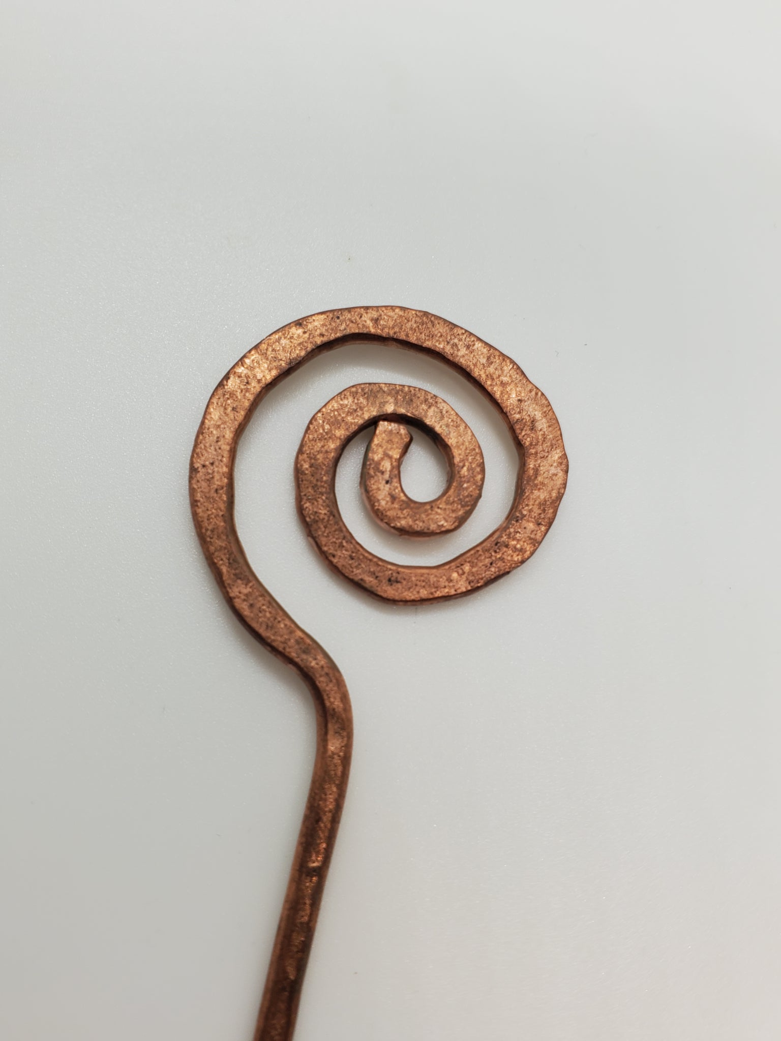 Spiral Copper Hair Clip With Genuine Gemstone Metal Hair Holder