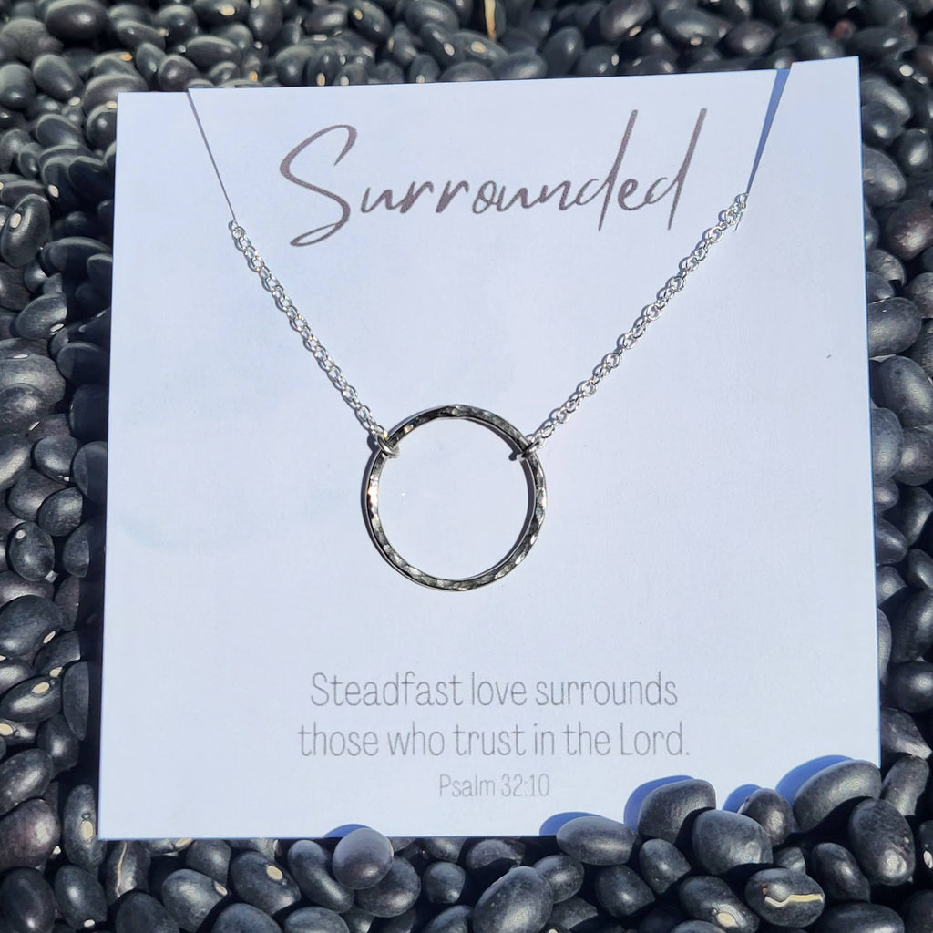 Surrounded Necklace - Sterling Silver