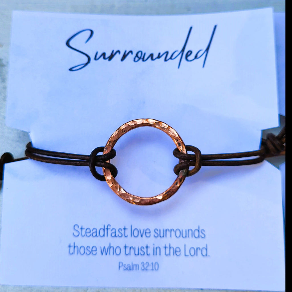 Surrounded Leather Bracelet