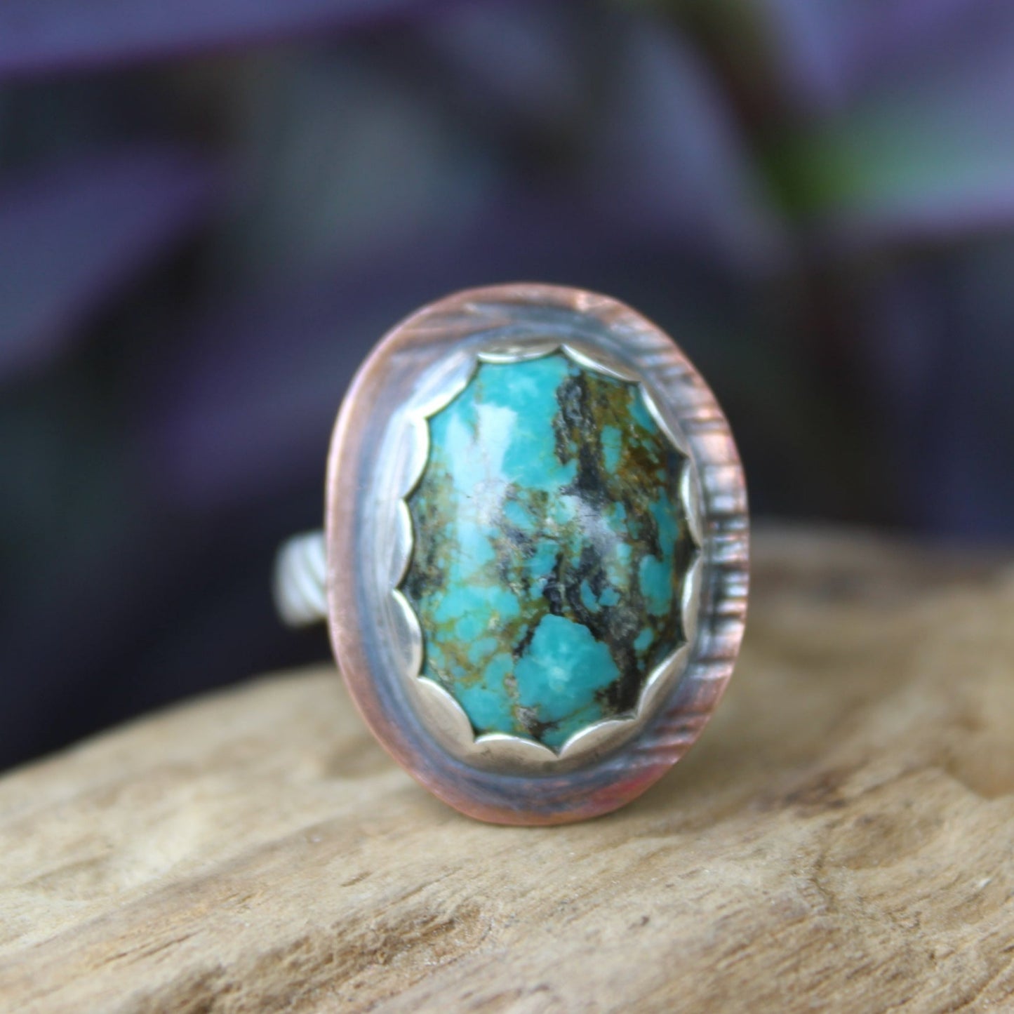 Turquoise Mixed Metal Ring